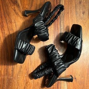 NIB Sam Edelman Marlena Black Leather Sandal 5